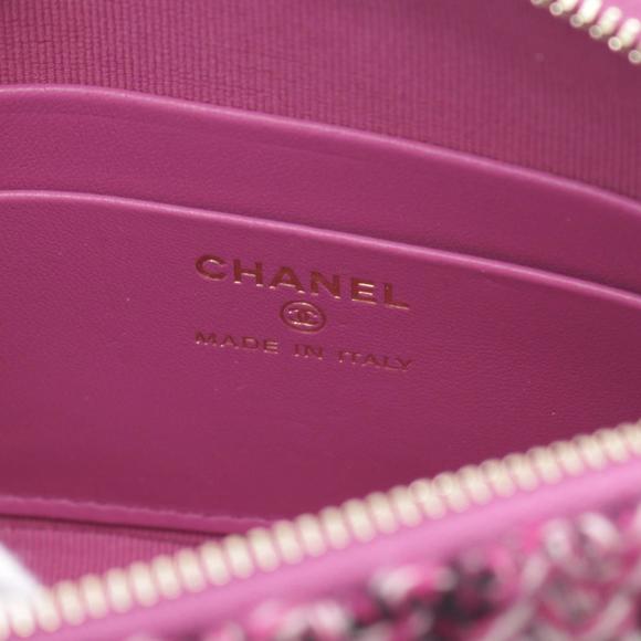 CHANEL Coco Mark Shoulder Bag Fabric Pink Multicolor ⭐ - Picture 5 of 6